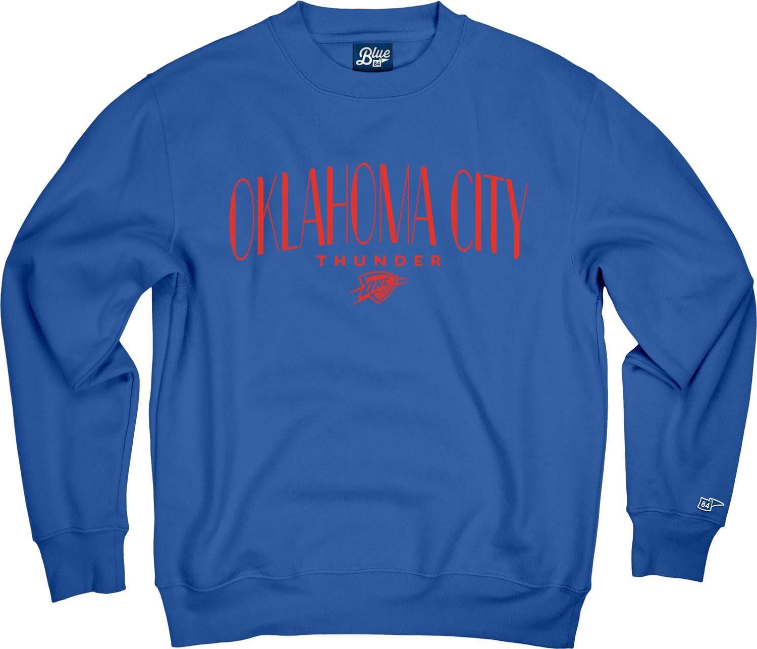 imageBlue 84 NBA Officially Licensed Crewneck Sweatshirt Embroidery Basketball ArchTeam Color