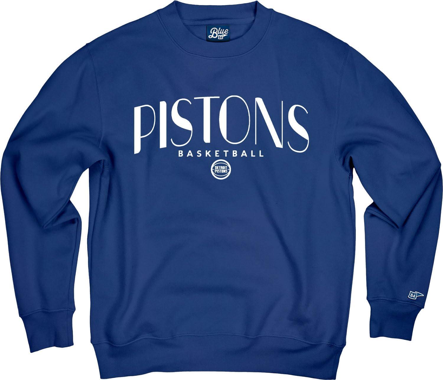 imageBlue 84 NBA Officially Licensed Crewneck Sweatshirt Embroidery Basketball ArchTeam Color