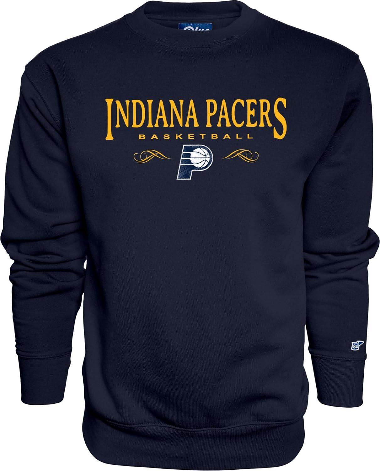 imageBlue 84 NBA Officially Licensed Crewneck Sweatshirt Embroidery BasketballTeam Color