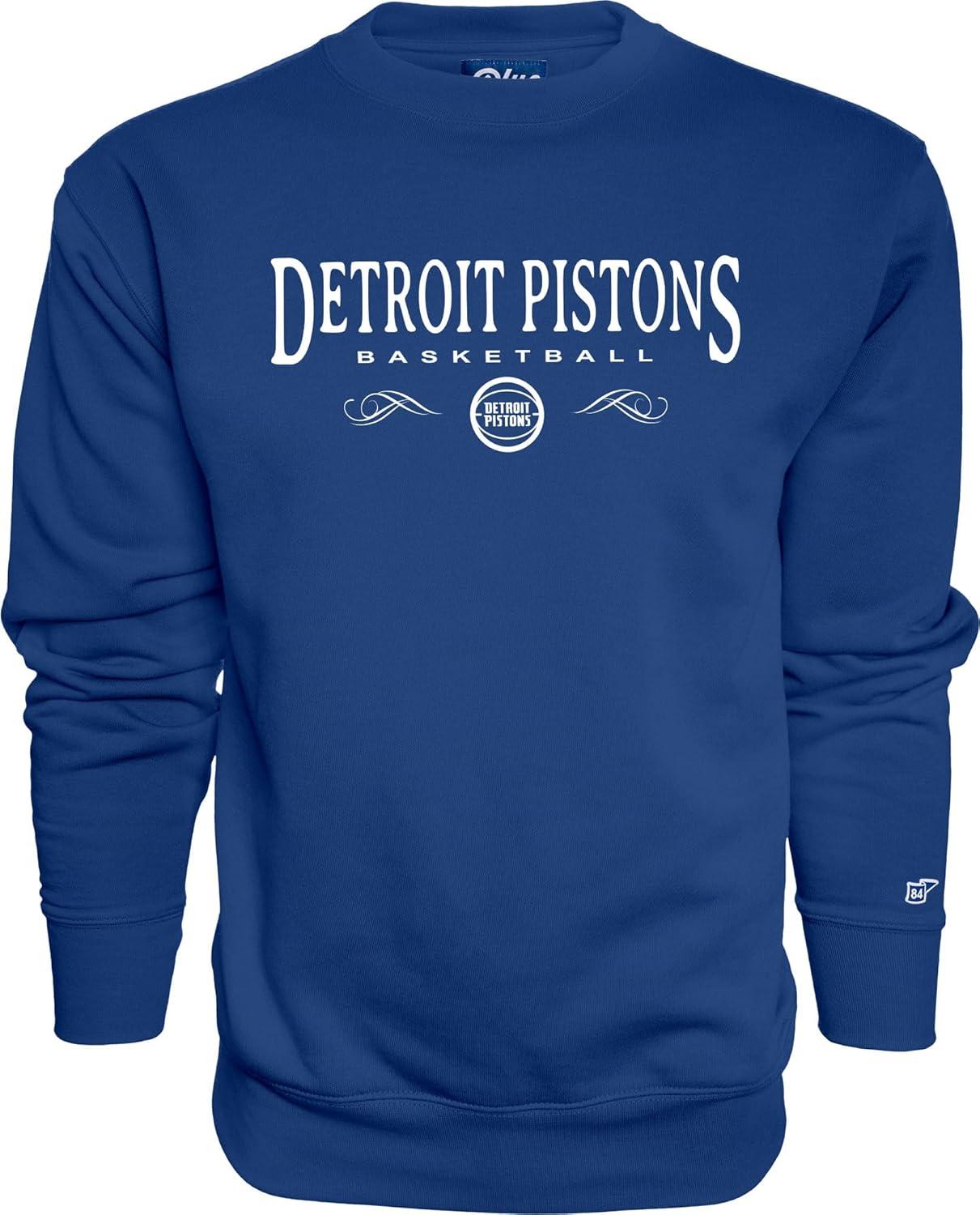 imageBlue 84 NBA Officially Licensed Crewneck Sweatshirt Embroidery BasketballTeam Color