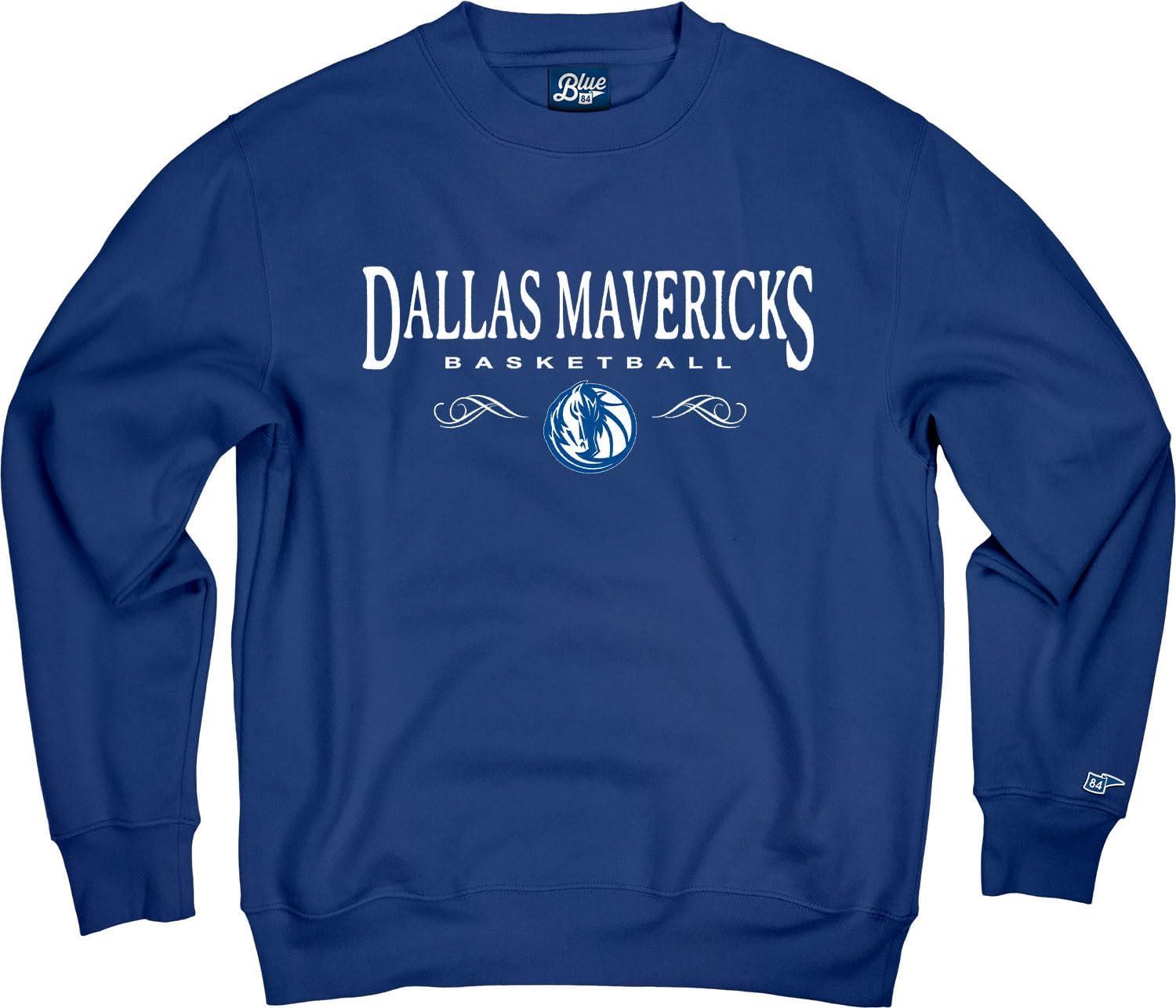 imageBlue 84 NBA Officially Licensed Crewneck Sweatshirt Embroidery BasketballTeam Color