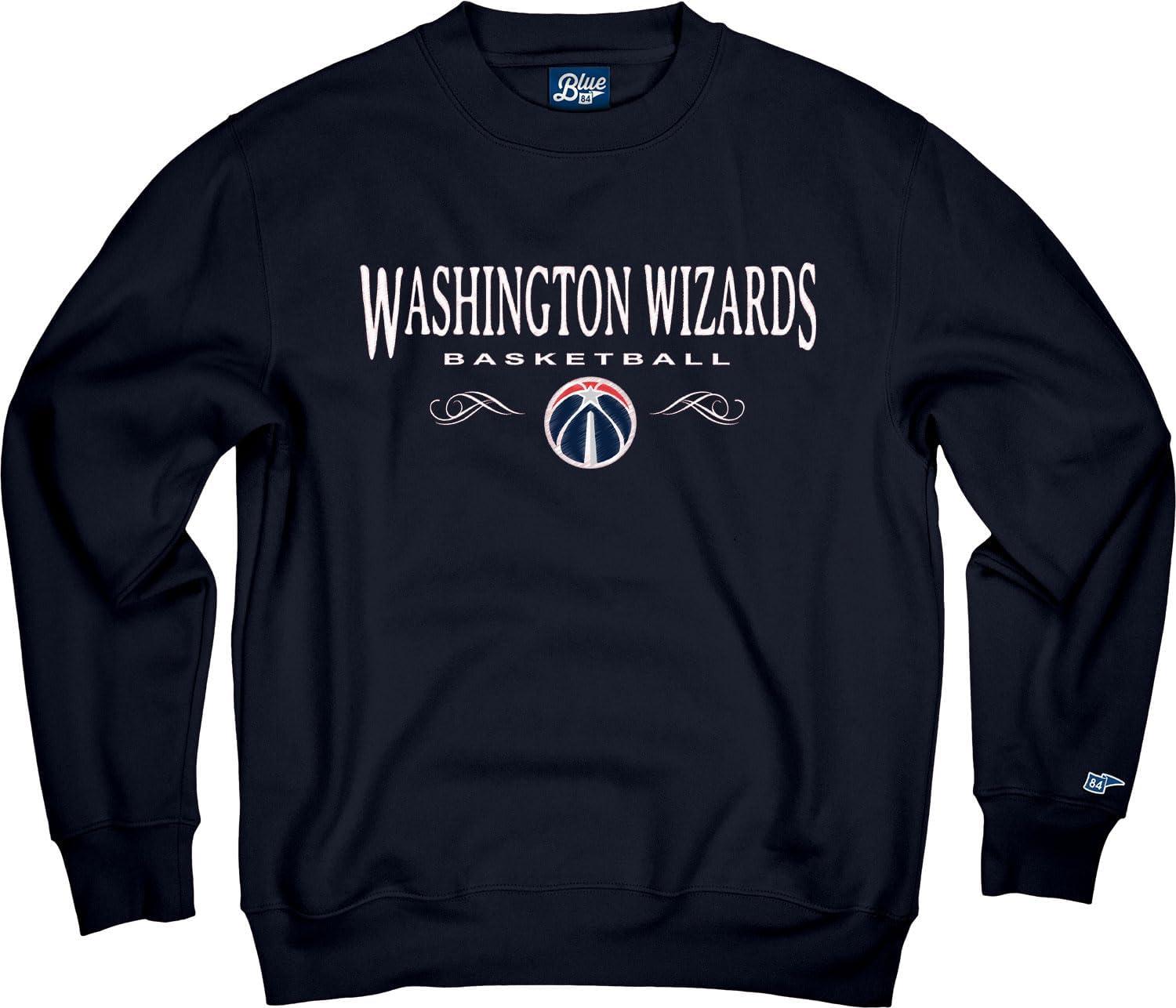 imageBlue 84 NBA Officially Licensed Crewneck Sweatshirt Embroidery BasketballTeam Color