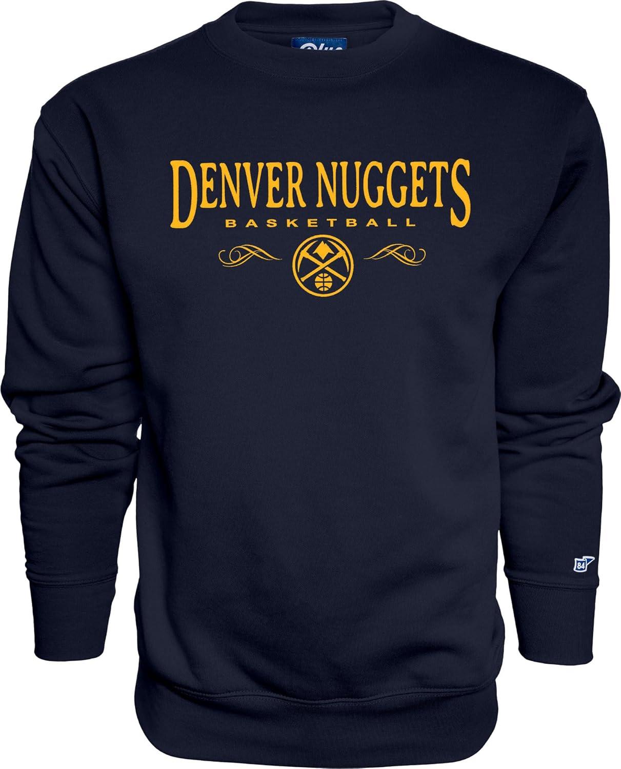 imageBlue 84 NBA Officially Licensed Crewneck Sweatshirt Embroidery BasketballTeam Color