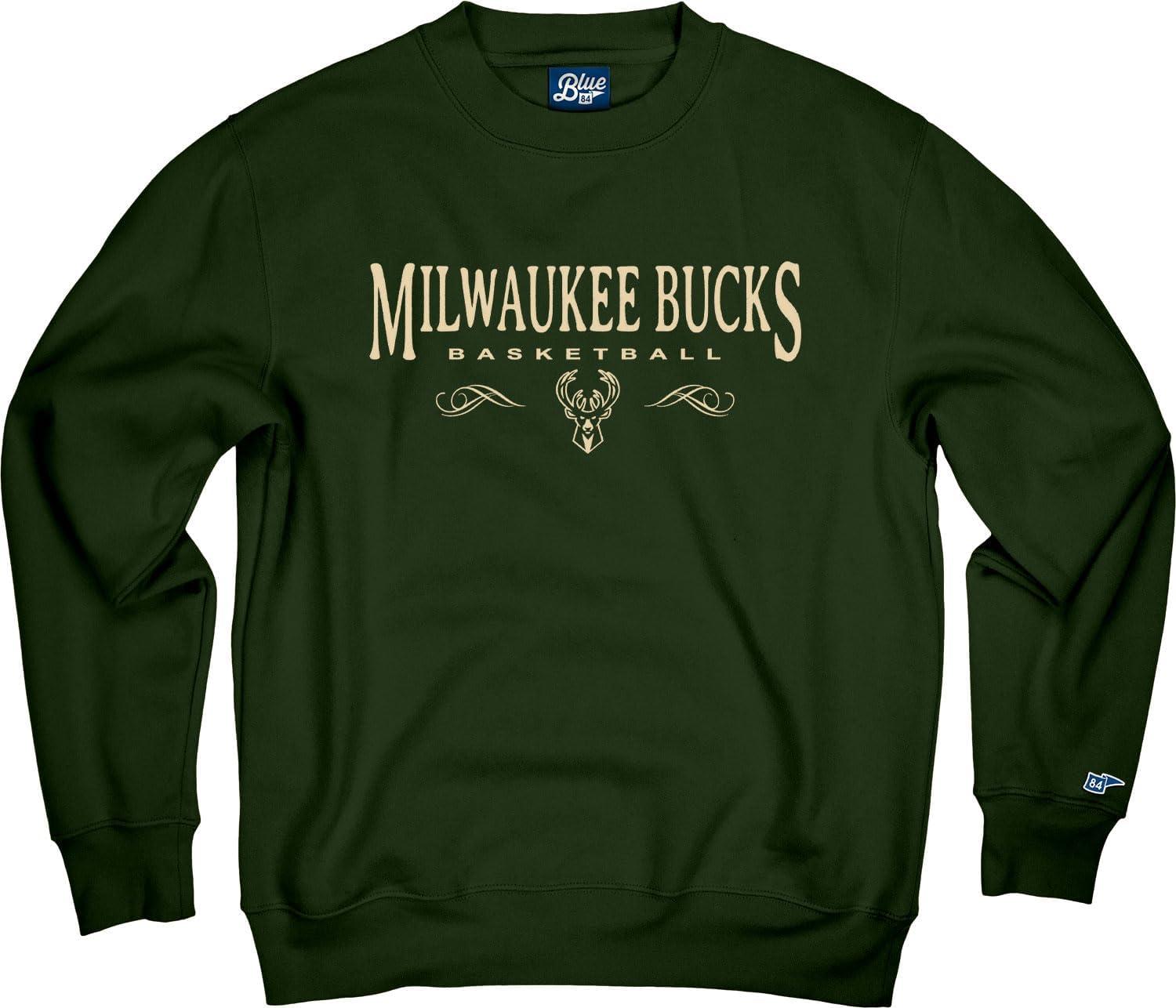 imageBlue 84 NBA Officially Licensed Crewneck Sweatshirt Embroidery BasketballTeam Color