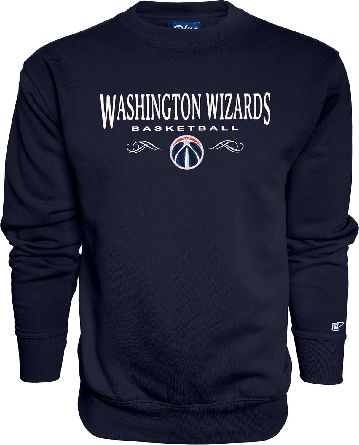 imageBlue 84 NBA Officially Licensed Crewneck Sweatshirt Embroidery BasketballTeam Color