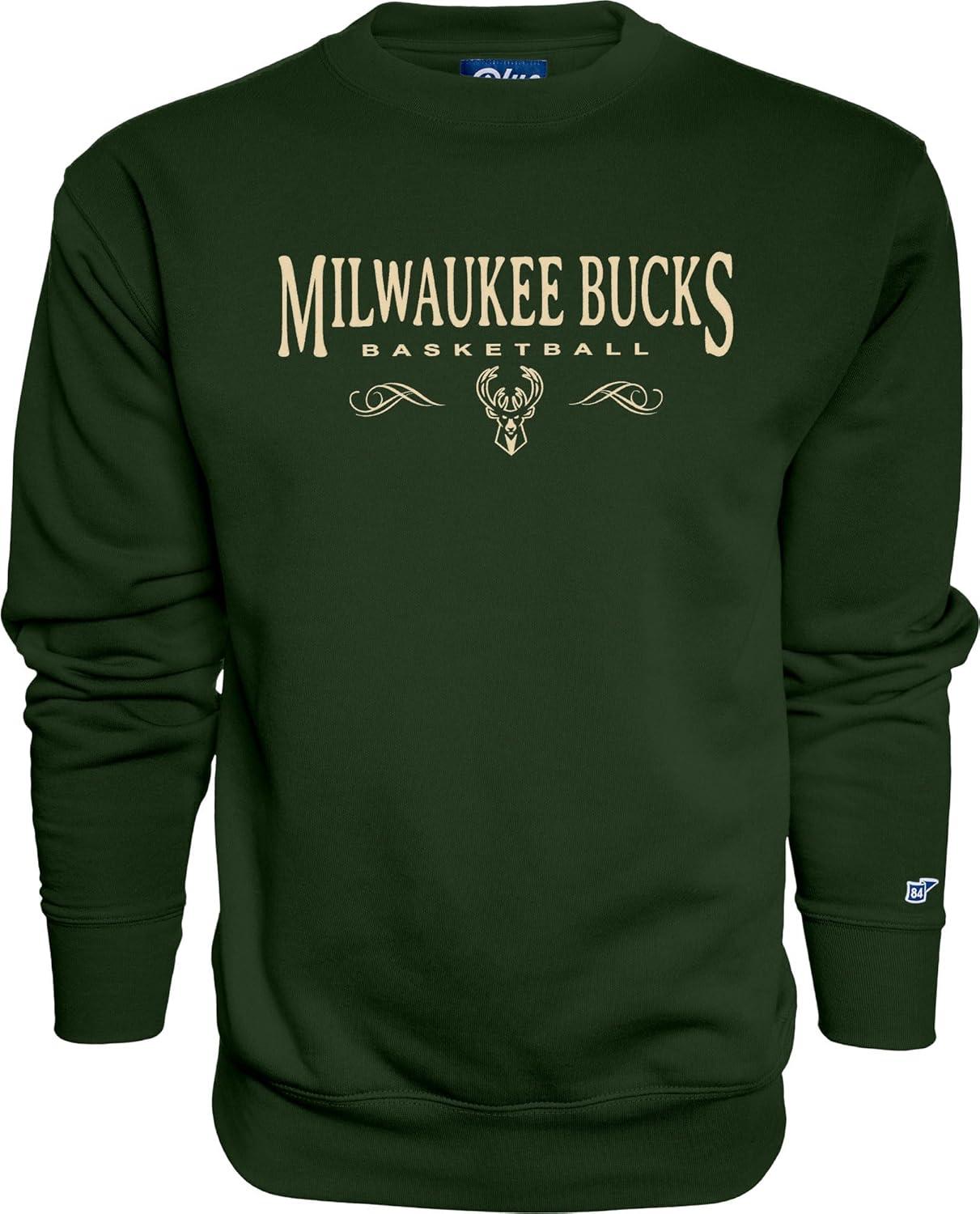 imageBlue 84 NBA Officially Licensed Crewneck Sweatshirt Embroidery BasketballTeam Color