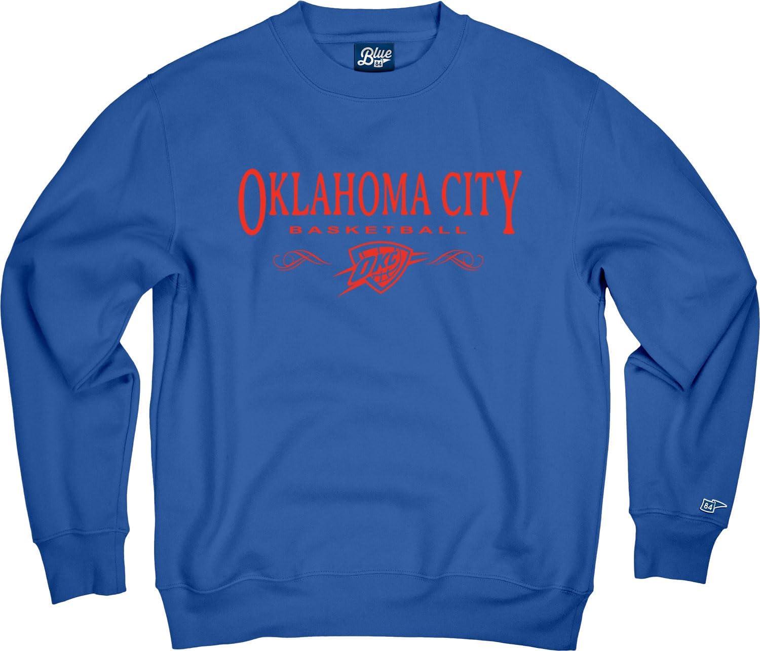 imageBlue 84 NBA Officially Licensed Crewneck Sweatshirt Embroidery BasketballTeam Color
