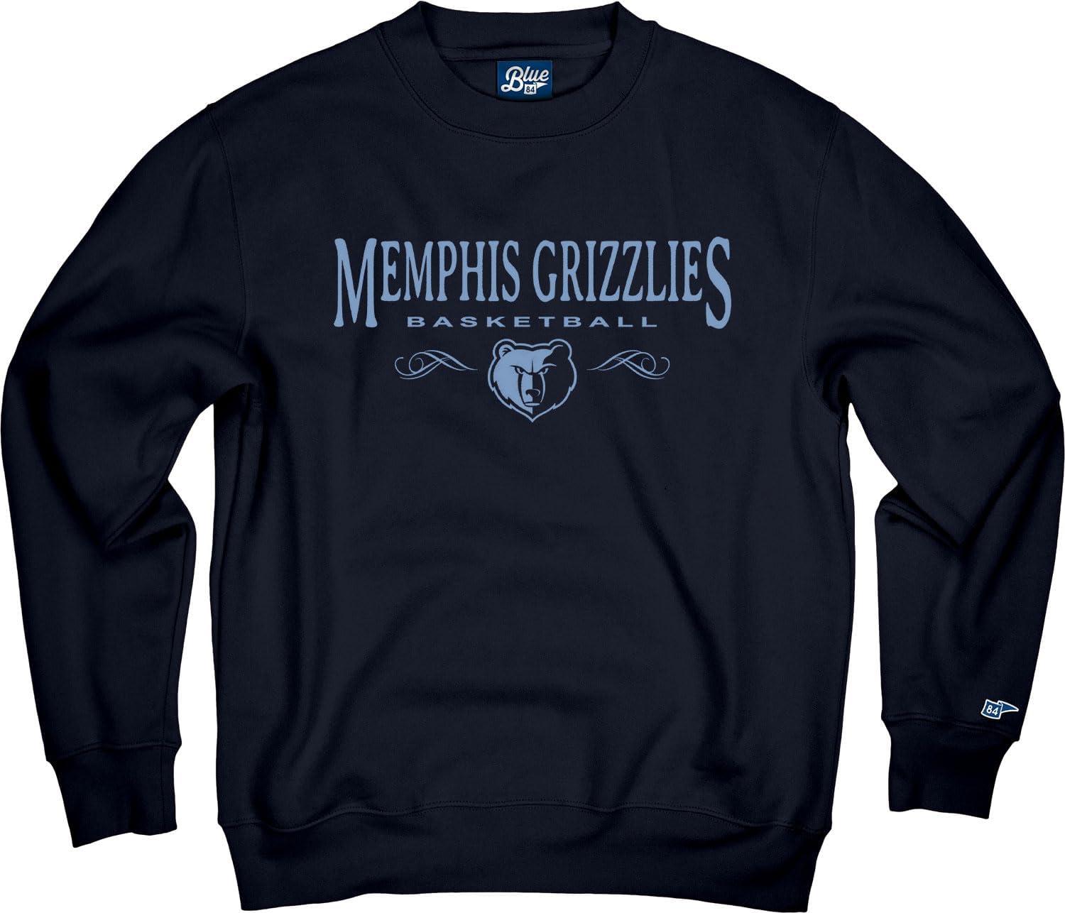 imageBlue 84 NBA Officially Licensed Crewneck Sweatshirt Embroidery BasketballTeam Color