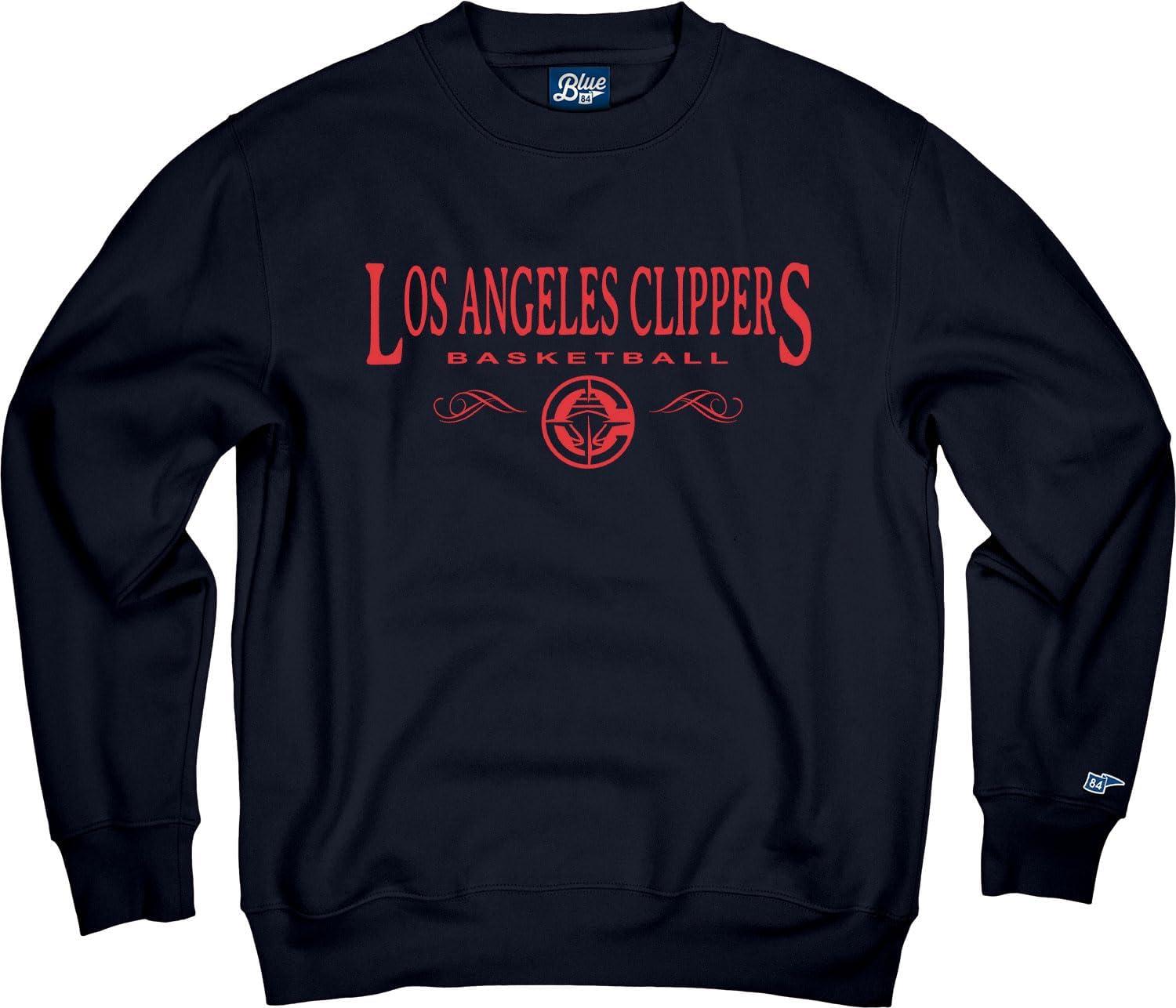 imageBlue 84 NBA Officially Licensed Crewneck Sweatshirt Embroidery BasketballTeam Color