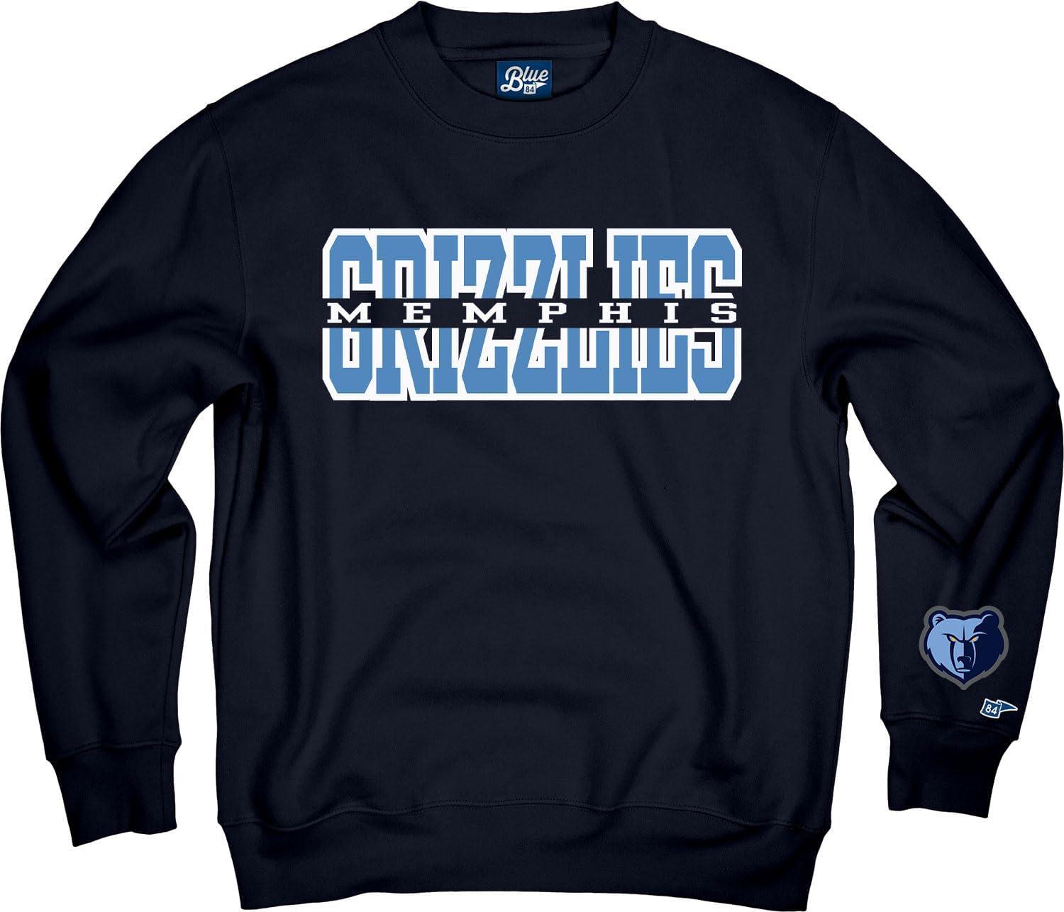 imageBlue 84 NBA unisexadult Nba Officially Licensed Crewneck Sweatshirt Sleeve LogoTeam Color