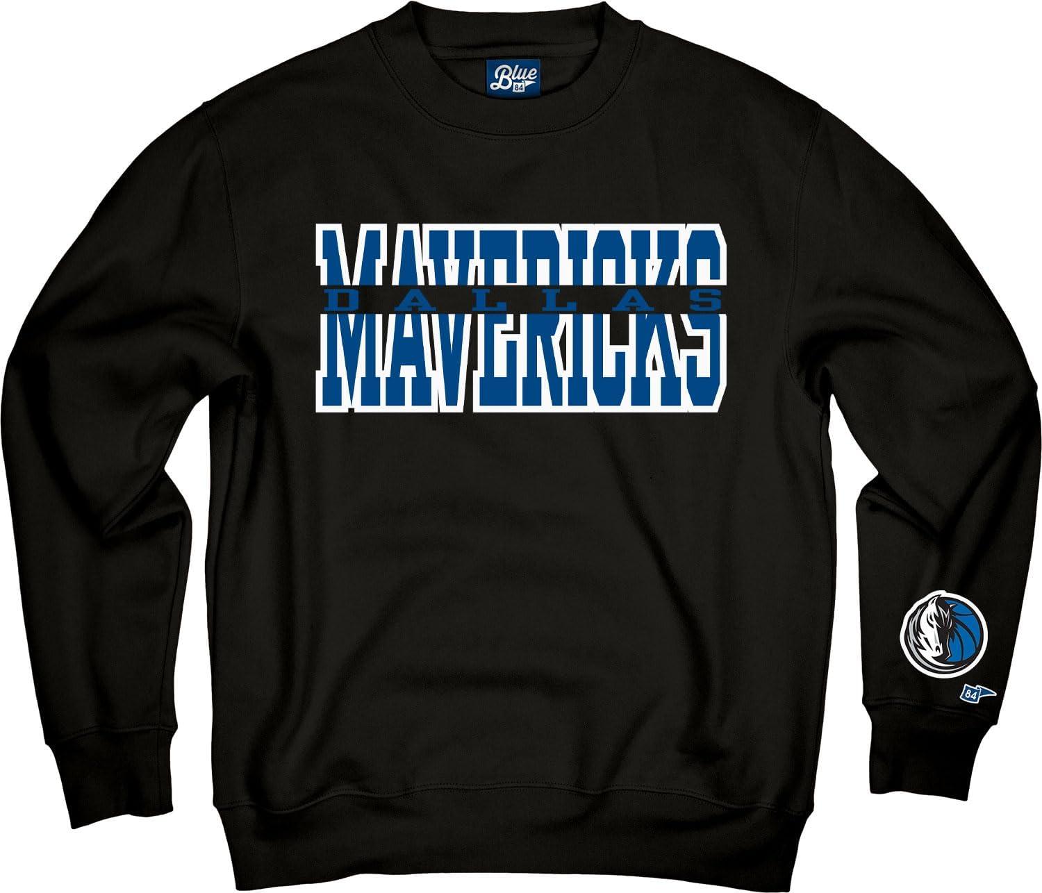 imageBlue 84 NBA unisexadult Nba Officially Licensed Crewneck Sweatshirt Sleeve LogoTeam Color