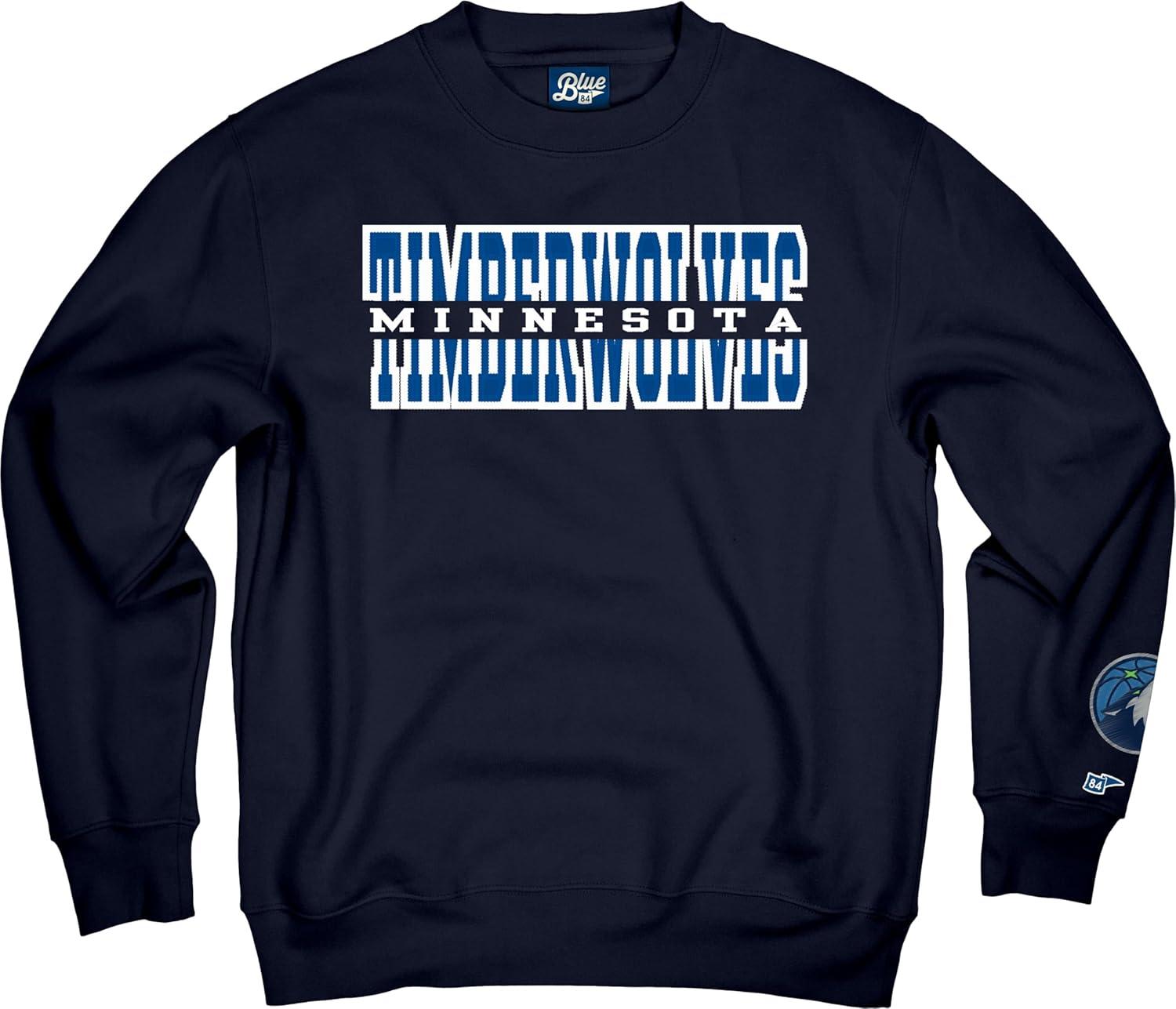 imageBlue 84 NBA unisexadult Nba Officially Licensed Crewneck Sweatshirt Sleeve LogoTeam Color