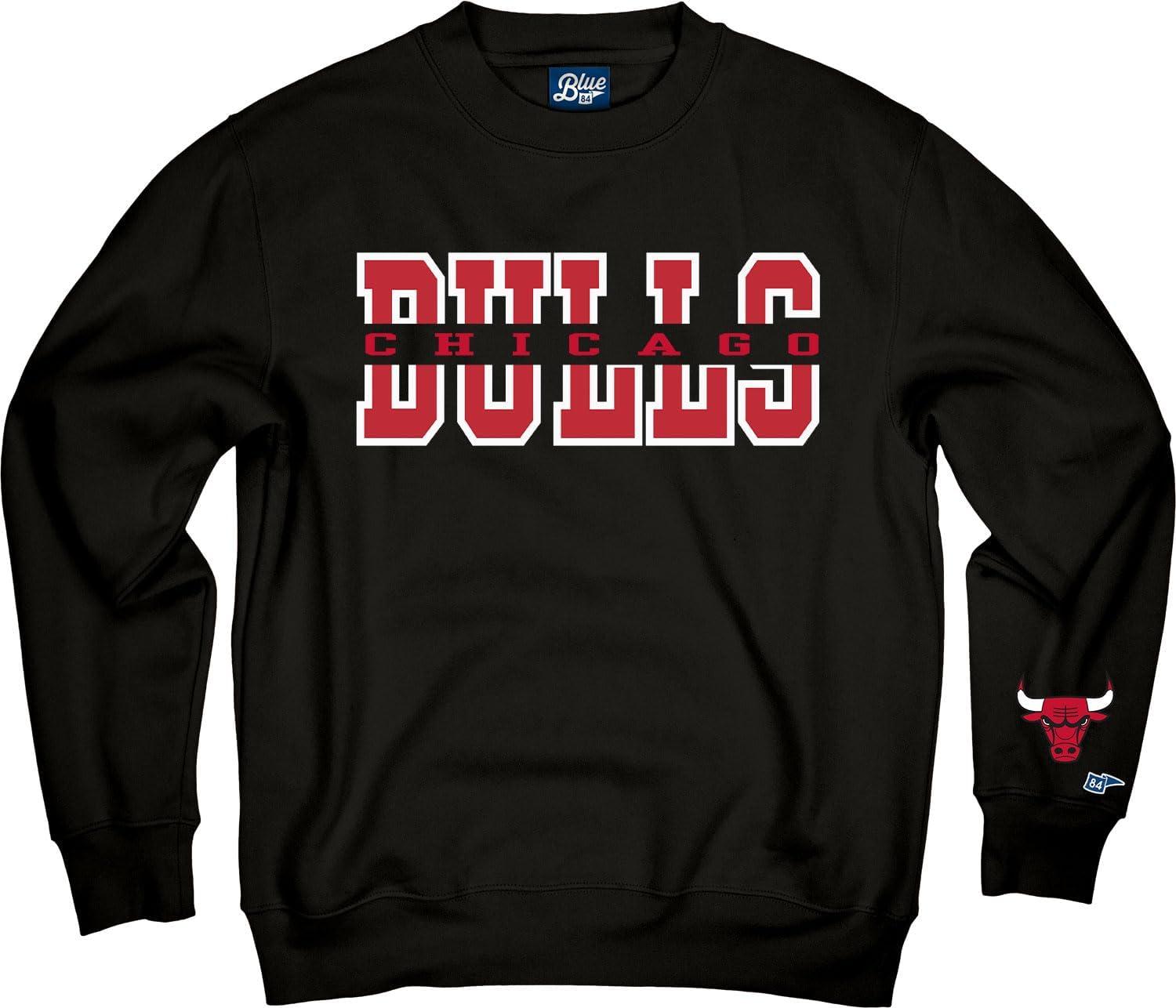 imageBlue 84 NBA unisexadult Nba Officially Licensed Crewneck Sweatshirt Sleeve LogoTeam Color