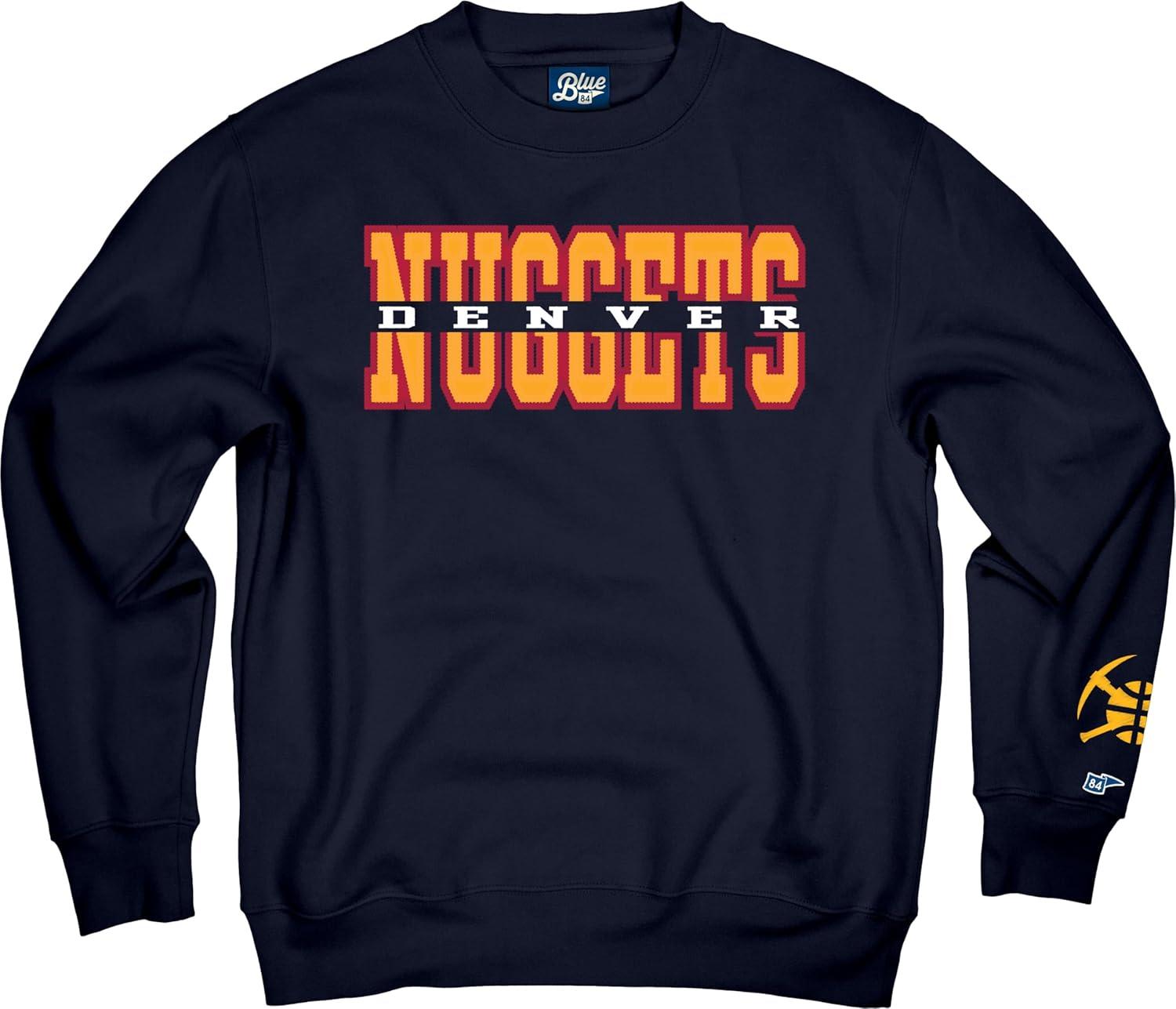 imageBlue 84 NBA unisexadult Nba Officially Licensed Crewneck Sweatshirt Sleeve LogoTeam Color