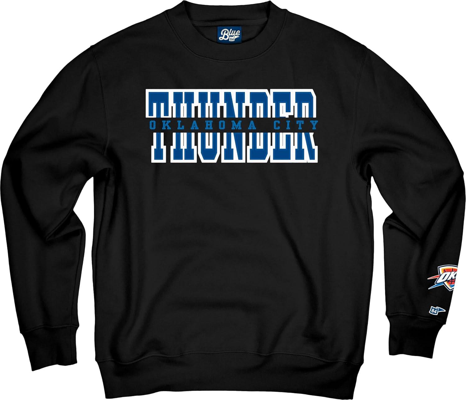 imageBlue 84 NBA unisexadult Nba Officially Licensed Crewneck Sweatshirt Sleeve LogoTeam Color