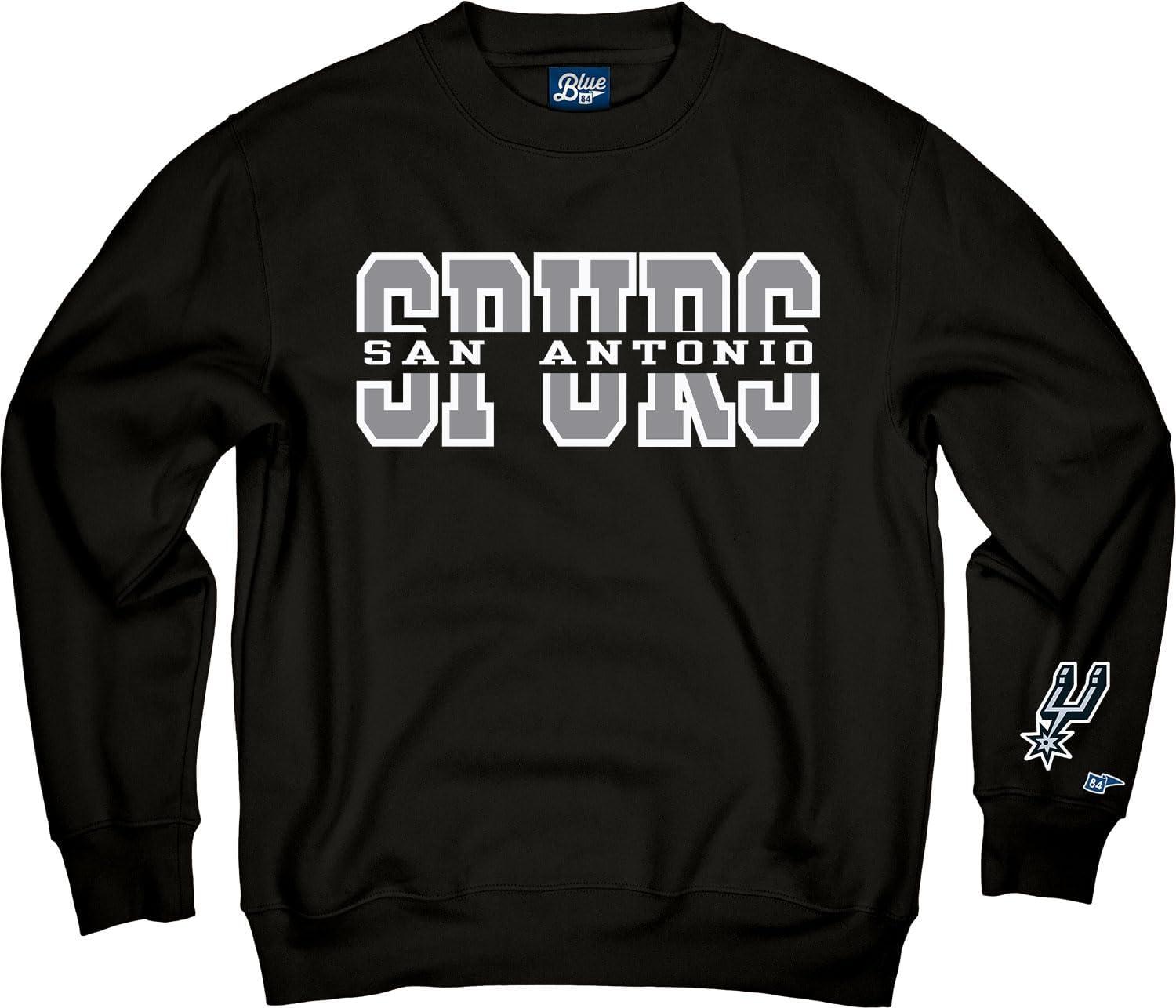 imageBlue 84 NBA unisexadult Nba Officially Licensed Crewneck Sweatshirt Sleeve LogoTeam Color