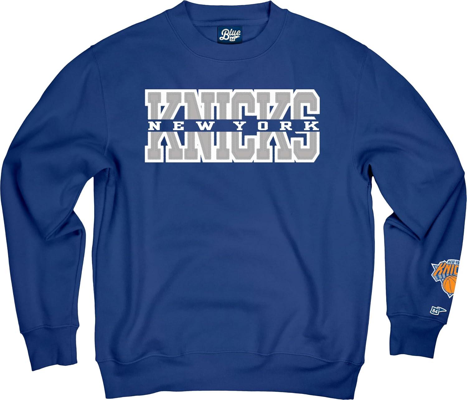 imageBlue 84 NBA unisexadult Nba Officially Licensed Crewneck Sweatshirt Sleeve LogoTeam Color