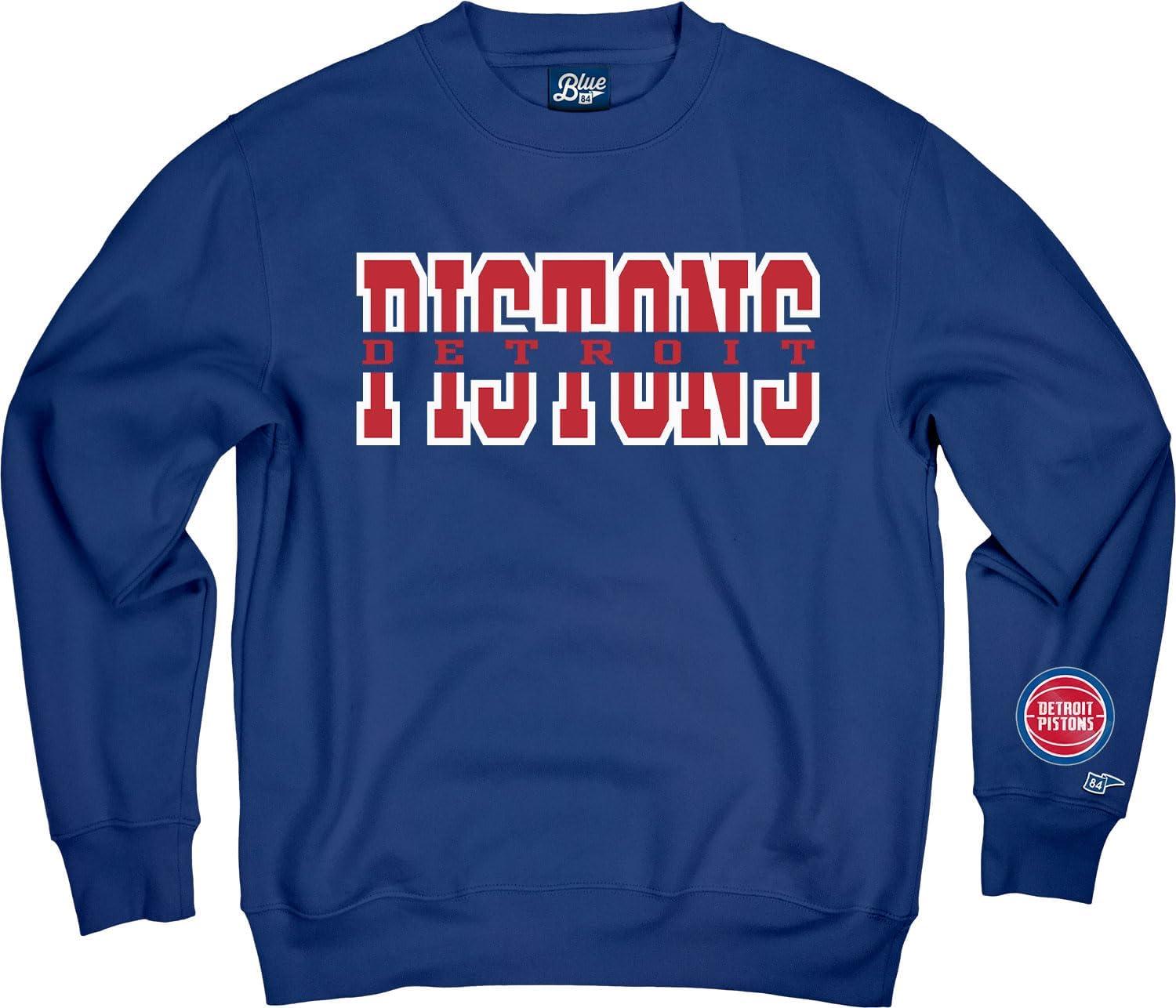 imageBlue 84 NBA unisexadult Nba Officially Licensed Crewneck Sweatshirt Sleeve LogoTeam Color