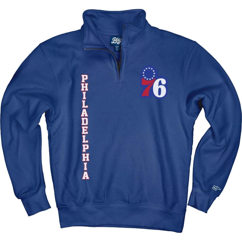 imageBlue 84 NBA unisexadult Nba Officially Licensed Quarter Zip Sweatshirt Slam Dunk Team ColorTeam Color