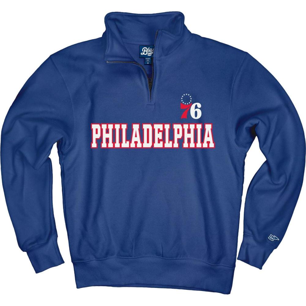 imageBlue 84 NBA unisexadult Nba Officially Licensed Quarter Zip Sweatshirt SwishTeam Color