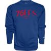 Blue 84 NBA Officially Licensed Crewneck Sweatshirt Embroidery Basketball Arch(Team Color)