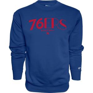 Blue 84 NBA Officially Licensed Crewneck Sweatshirt Embroidery Basketball Arch(Team Color)