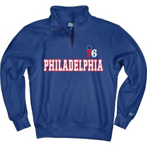 Blue 84 NBA unisex-adult Nba Officially Licensed Quarter Zip Sweatshirt Swish(Team Color)