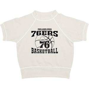 Blue 84 Women’s NBA Officially Licensed Short Sleeve Crewneck Sweatshirt Oatmeal(Oatmeal)