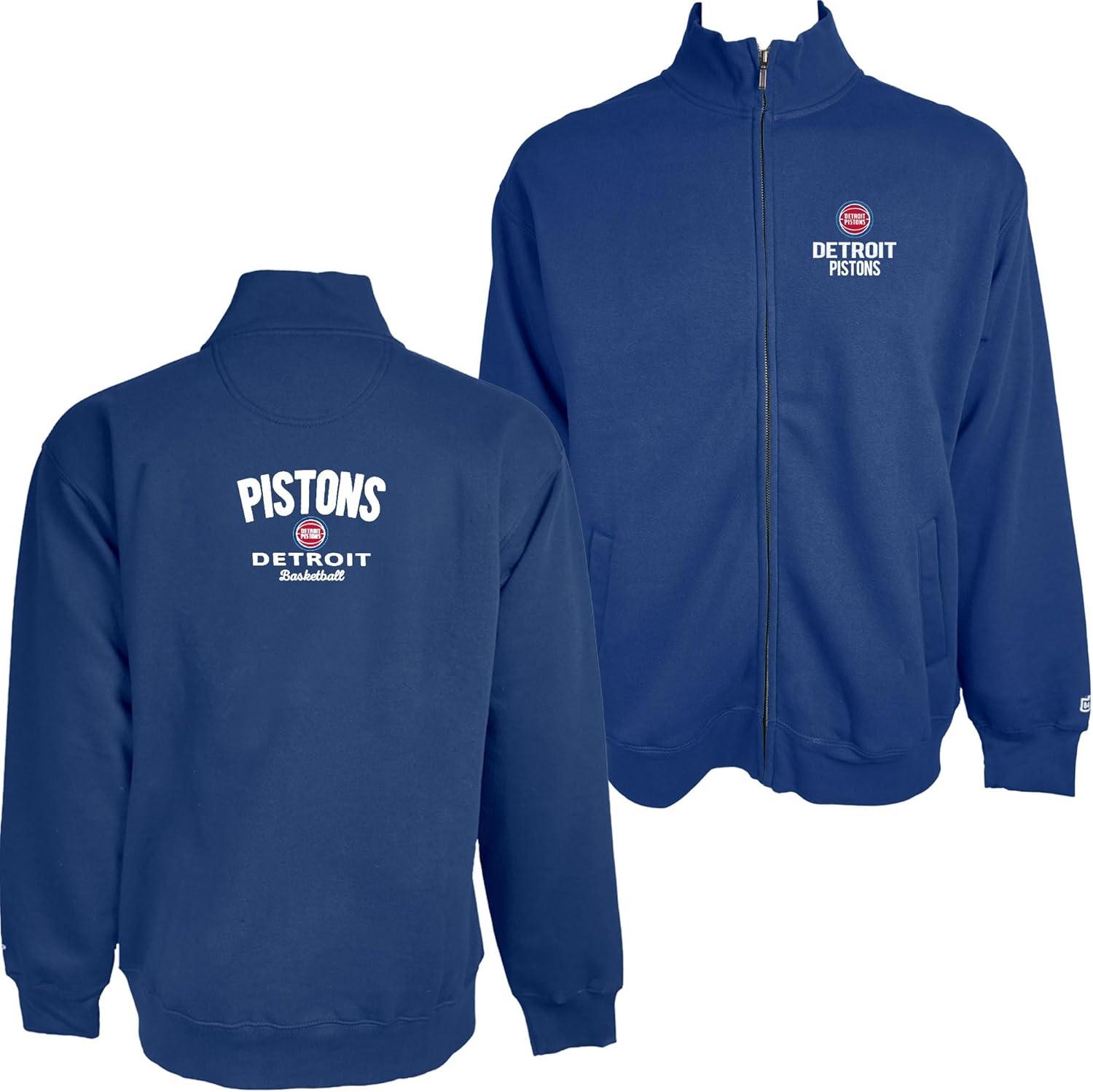 imageBlue 84 NBA unisexadult Nba Officially Licensed Full Zip Sweatshirt Embroidery Basketball FrontBackTeam Color