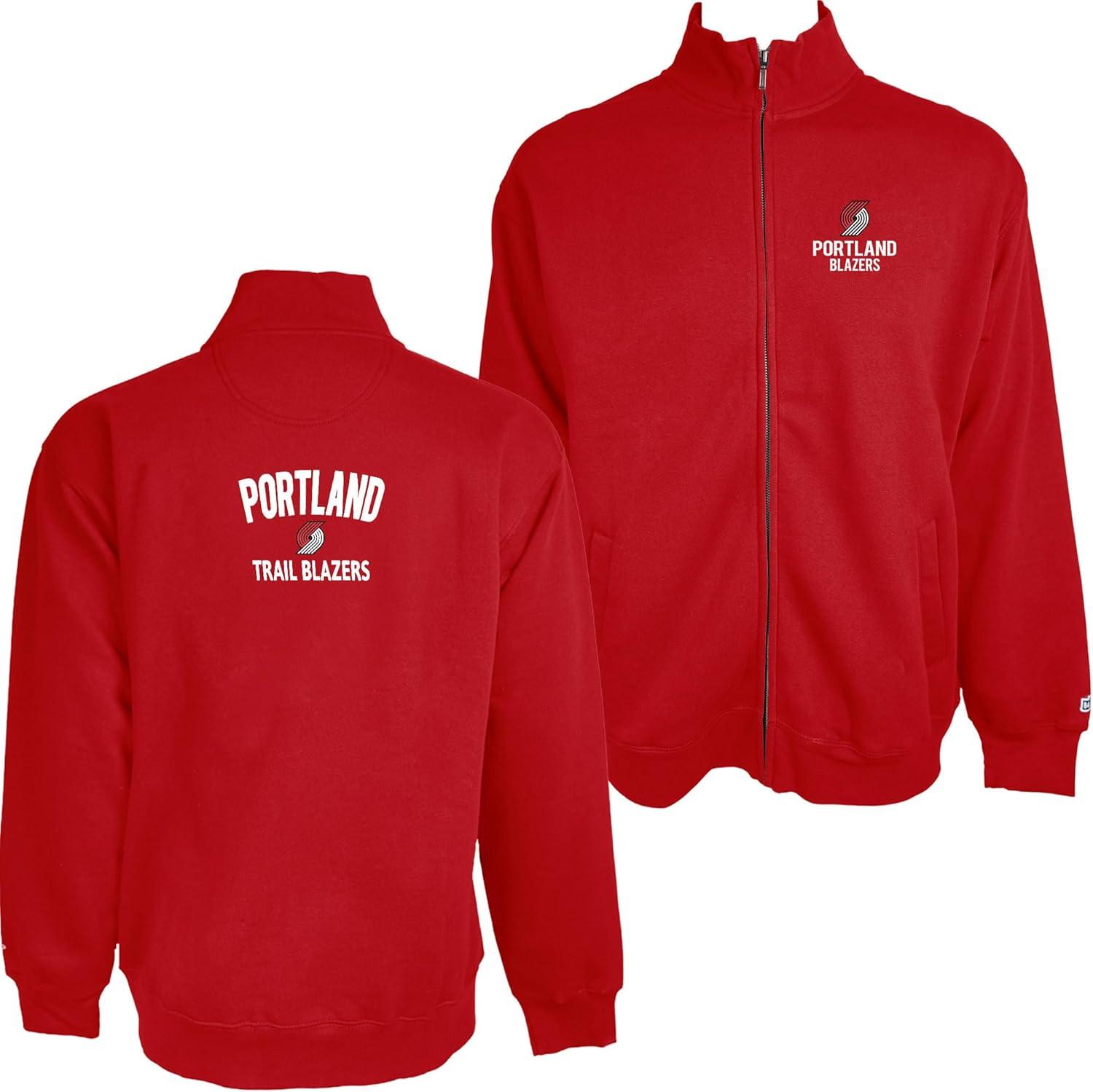 imageBlue 84 NBA unisexadult Nba Officially Licensed Full Zip Sweatshirt Embroidery Basketball FrontBackTeam Color