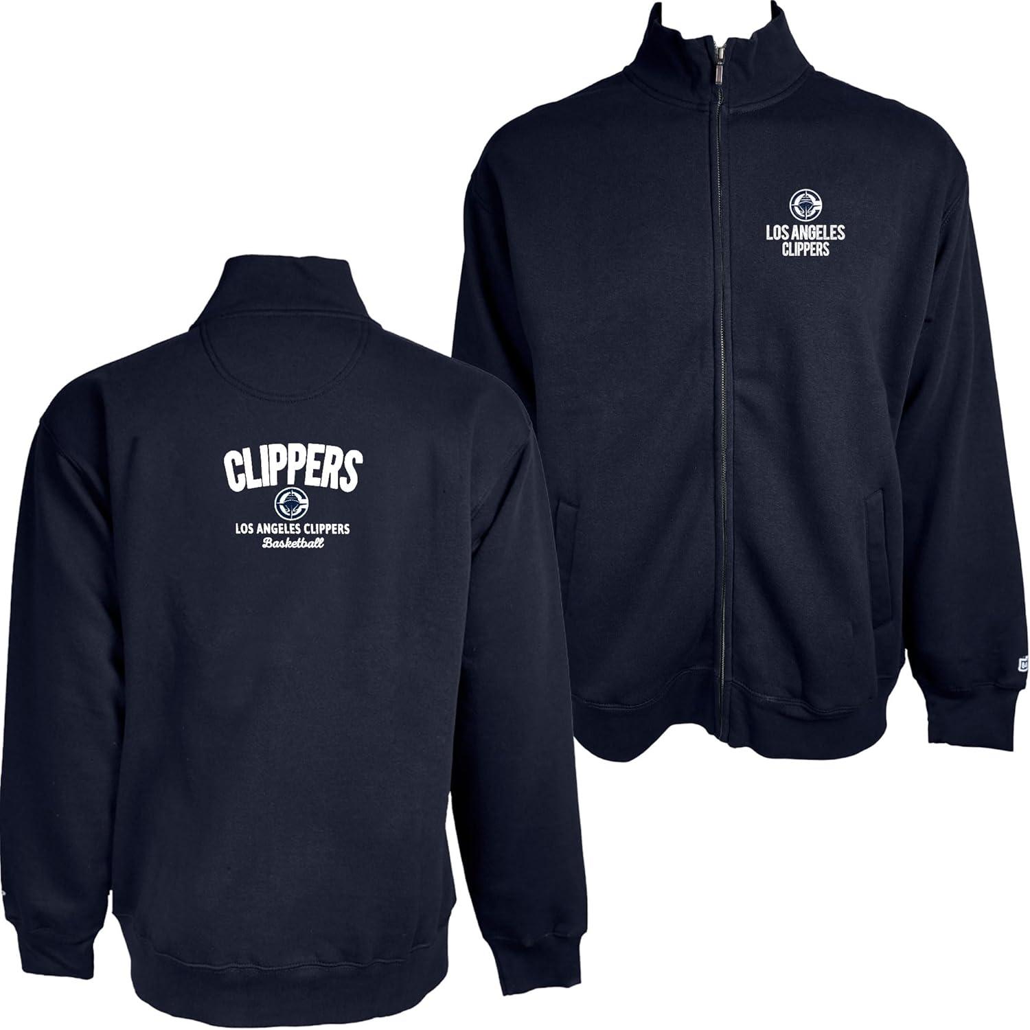 imageBlue 84 NBA unisexadult Nba Officially Licensed Full Zip Sweatshirt Embroidery Basketball FrontBackTeam Color