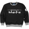 Blue 84 NBA Officially Licensed Varsity Rib Crewneck Sweatshirt Twill Embroidery(Team Color)