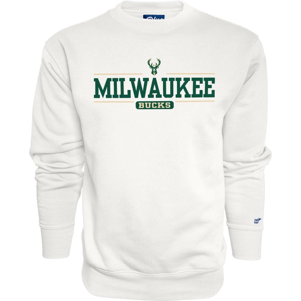 imageBlue 84 Milwaukee Bucks NBA Officially Licensed Crewneck Varsity Secondary Color Large