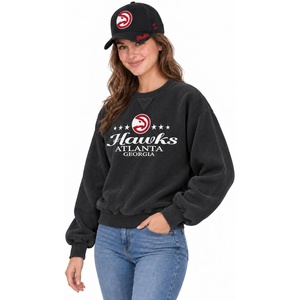 Blue 84 NBA womens Nba Officially Licensed Women’s Corded Crewneck Sweatshirt Retro(Team Color)