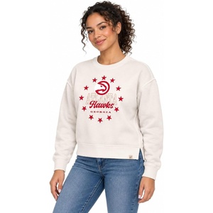 Blue 84 NBA womens Nba Officially Licensed Women’s Crewneck Sweatshirt Reverse Terry Stars Ivory(Ivory)