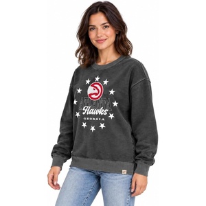 Blue 84 NBA womens Nba Officially Licensed Women’s Crewneck Sweatshirt Reverse Terry Stars(Team Color)