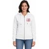 Blue 84 NBA womens Nba Officially Licensed Women’s Full Zip Hoodie Sweatshirt White(White)