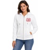 Blue 84 NBA womens Nba Officially Licensed Women’s Full Zip Hoodie Sweatshirt White(White)