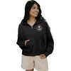 Blue 84 NBA womens Nba Officially Licensed Women’s Hooded Quarter Zip Sweatshirt Front/Back Stars(Team Color)