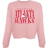 Blue 84 NBA womens Nba Officially Licensed Women’s Midi Crewneck Sweatshirt Cloud Fleece Pink(Pink)
