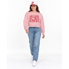 Blue 84 NBA womens Nba Officially Licensed Women’s Midi Crewneck Sweatshirt Cloud Fleece Pink(Pink)