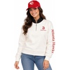 Blue 84 NBA womens Nba Officially Licensed Women’s Quarterzip Zip Sweatshirt Cloud Fleece Contrast(Ivory)